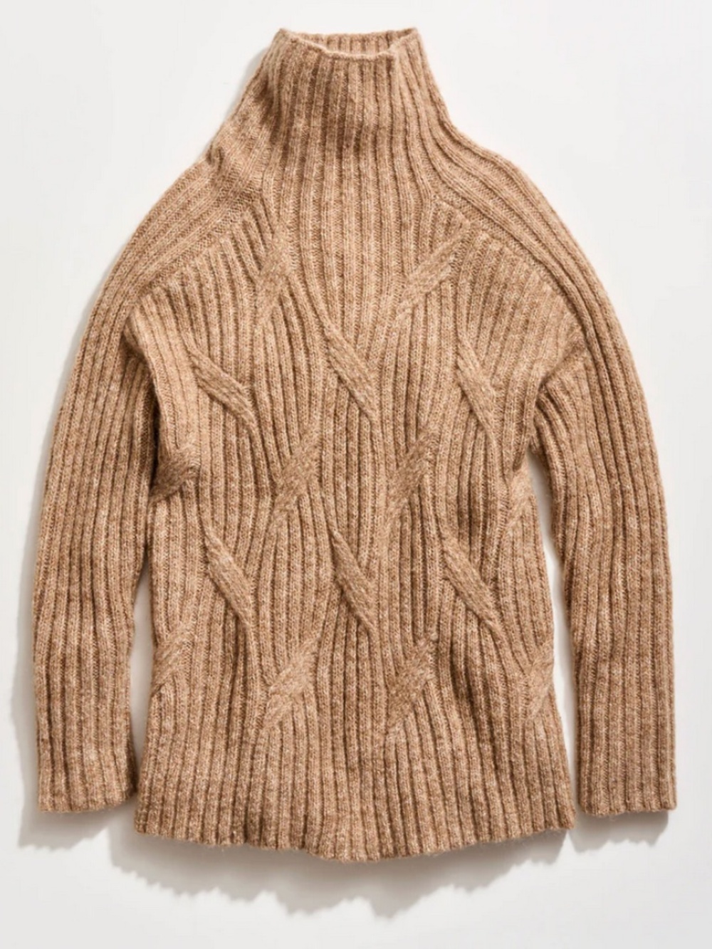 BILLY REID  Rope Cable Sweater - Camel